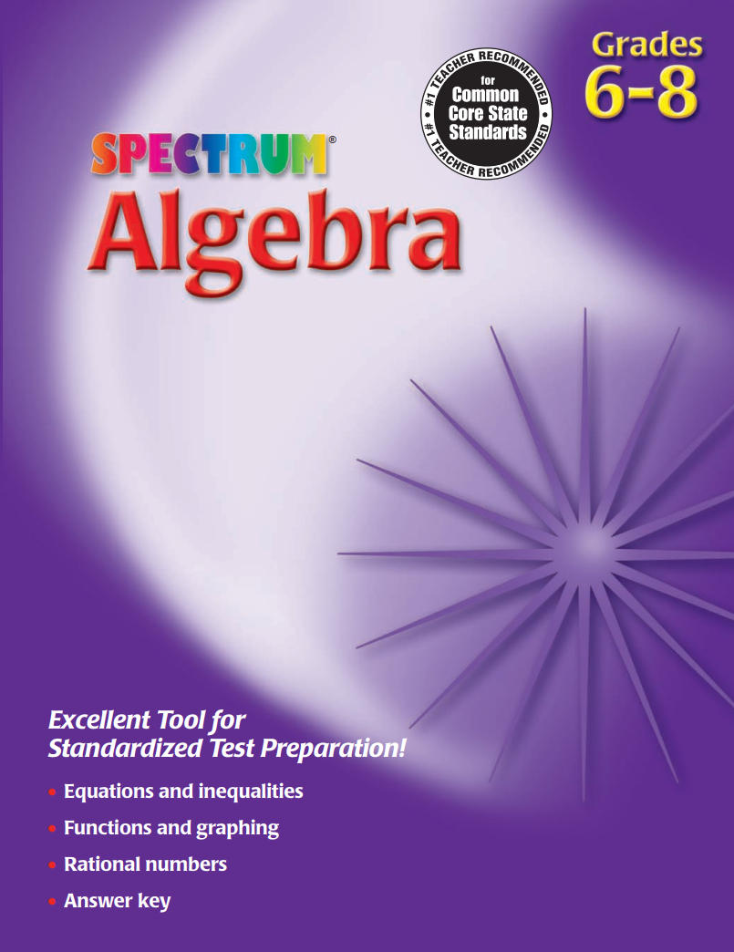 Spectrum Algebra Grade 6-8