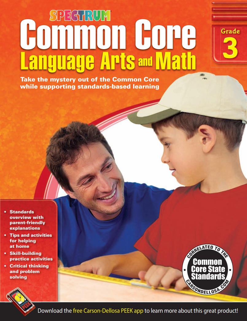 Spectrum Common Core Language Arts and Math Grade 3