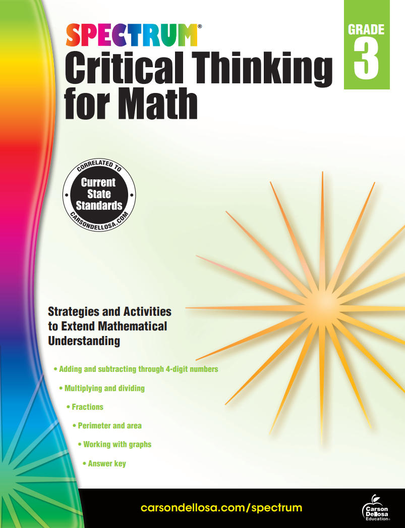 Spectrum Critical Thinking for Math Grade 3