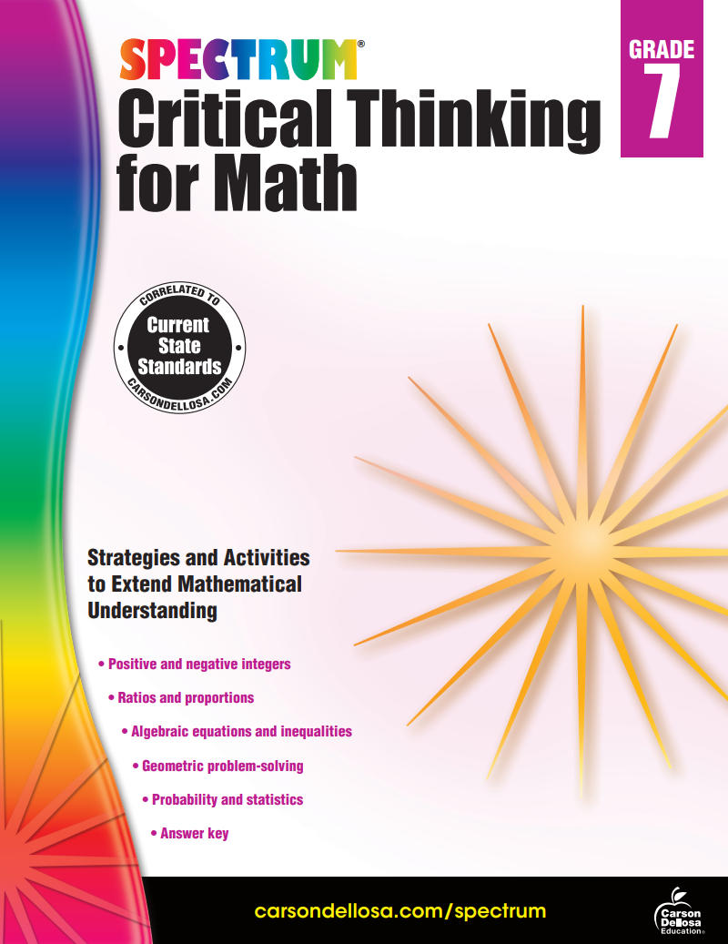 Spectrum Critical Thinking for Math Grade 7