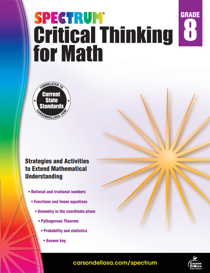 Spectrum Critical Thinking for Math Grade 8