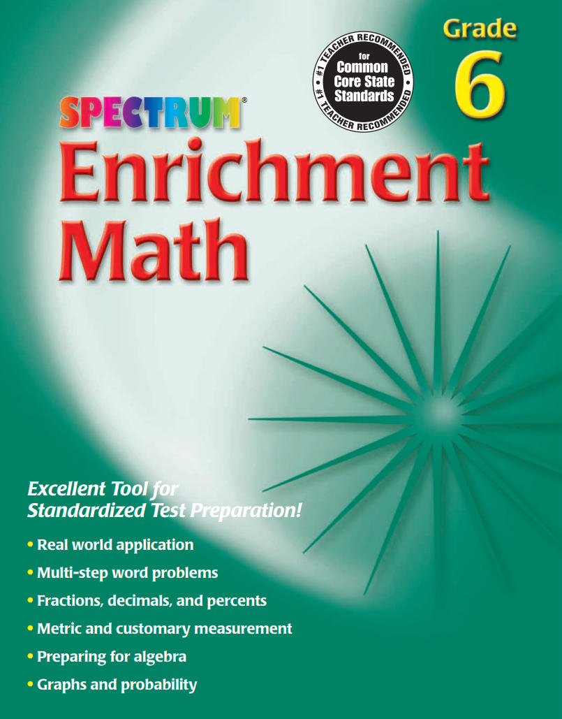 Spectrum Enrichment Math Grade 6