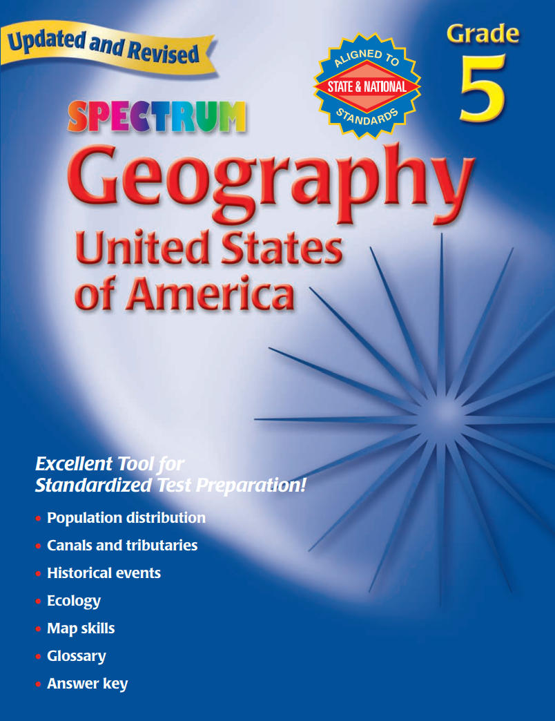 Spectrum Geography Grade 5 United States of America