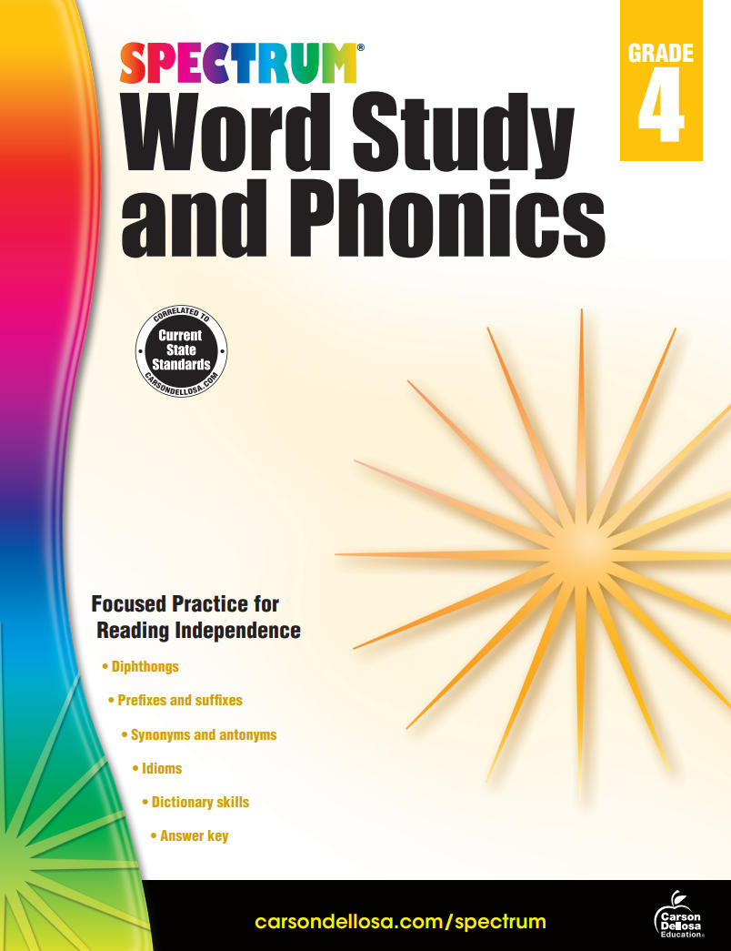 Spectrum Word Study and Phonics Grade 4