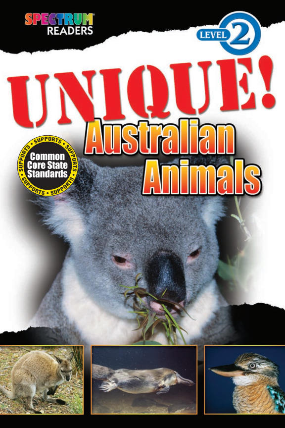 Spectrum Readers Level 2 UNIQUE Australian Animals